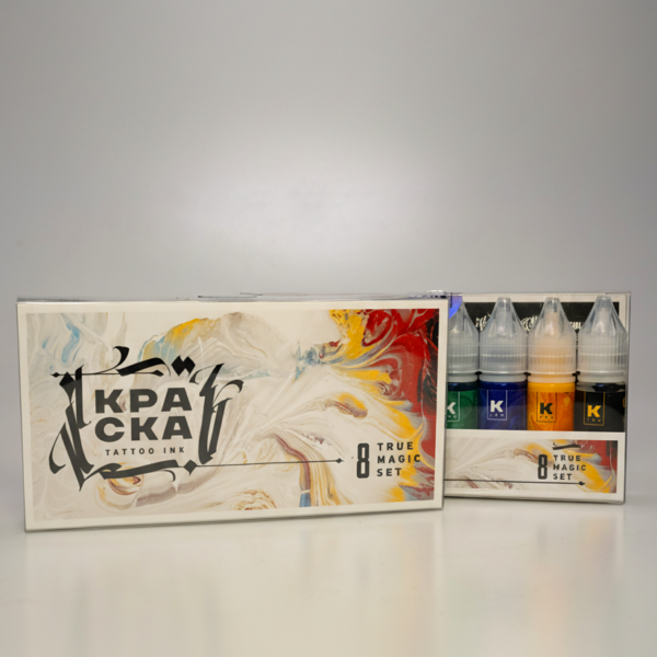 Набор красок для тату True Magic. Яркие пигменты. Сет из 8 цветов (8×30 мл)